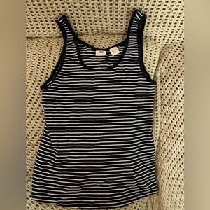 Levi's Navy and White Striped Tank Top